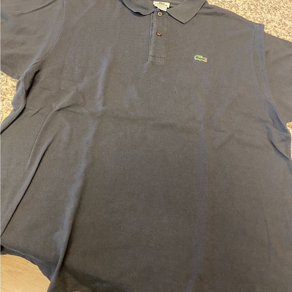 LACOSTE MENS GRAY S/S POLO SHIRT SZ 6 LARGE - Picture 1 of 3